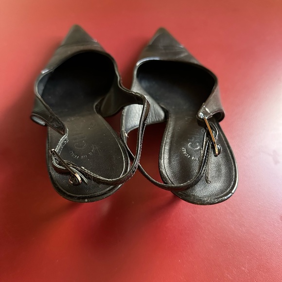 Gorgeous Chanel Black Slingback Heels. Size 38. Signature Logo. - Picture 3 of 9